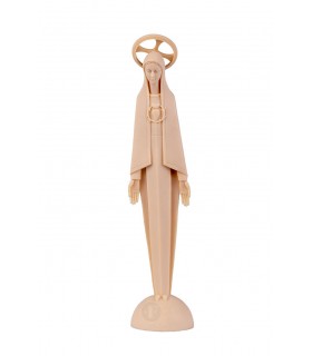 Imaculado Coração de Maria estilizado cor creme 17 5 cm