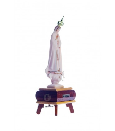 Nossa Senhora de Fátima, cor marfim, com galão, com música, 21cm