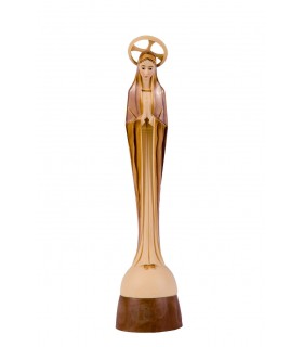 Nossa Senhora de Fátima estilizada pintura madeira 17 5 cm