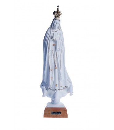 Nossa Senhora de Fátima branca com galão 28 cm