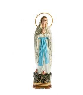 Nossa Senhora de Lurdes com galão olhos cristal 37 cm
