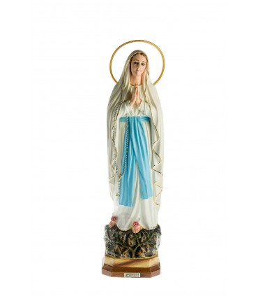 Nossa Senhora de Lurdes com galão olhos cristal 37 cm