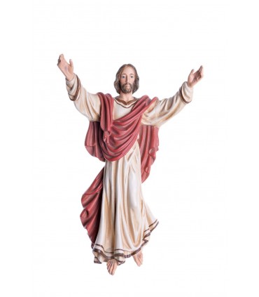 Cristo Ressuscitado pintura patinada 38 cm
