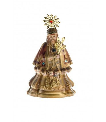 Senhor Santo Cristo pintura metalizada 12 cm