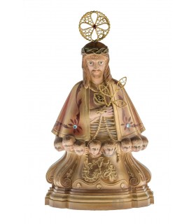 Senhor Santo Cristo pintura metalizada 17 cm