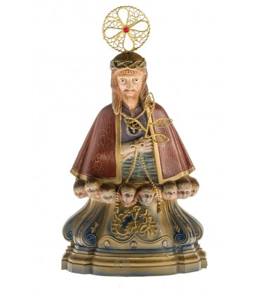 Senhor Santo Cristo pintura rachada 17 cm