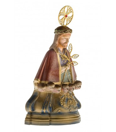 Senhor Santo Cristo, pintura rachada, 17cm