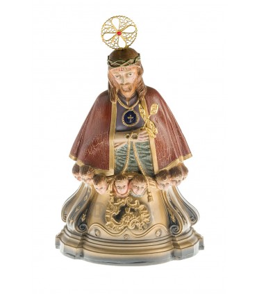 Senhor Santo Cristo pintura rachada 25 cm