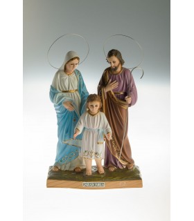 Sagrada Família pintura clássica olhos cristal 25 cm