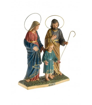 Sagrada Família, pintura patinada, ouro, 30cm