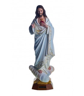 Sagrado Coração de Jesus pintura branca 50 cm