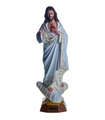 Sagrado Coração de Jesus pintura branca 50 cm