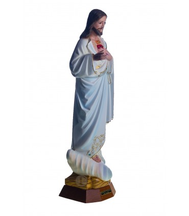 Sagrado Coração de Jesus pintura branca 50 cm