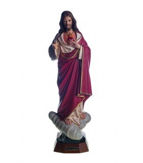 Sagrado Coração de Jesus pintura granitada, 50 cm