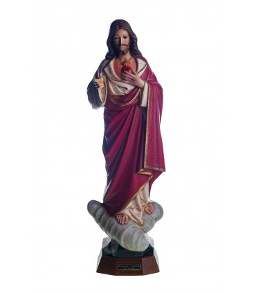 Sagrado Coração de Jesus pintura granitada, 50 cm