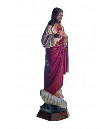 copy of Sacred Heart of Jesus, withe painting, 40cm