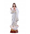 Sagrado Coração de Jesus, pintura branca, 60 cm