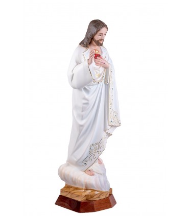 copy of Sacred Heart of Jesus, cracked painting, 60cm