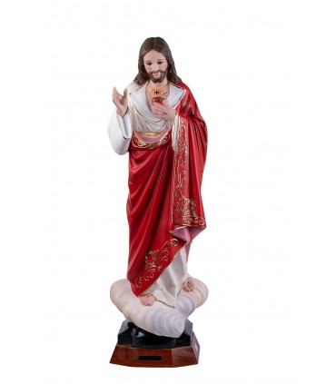Sagrado Coração de Jesus pintura clássica, 60 cm