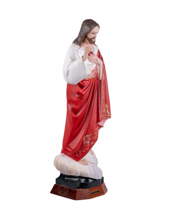 Sagrado Coração de Jesus pintura clássica, 60 cm