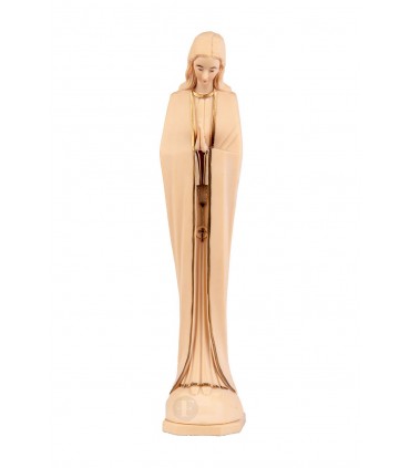 Nossa Senhora de Fátima estilizada marfim com galão 18 cm