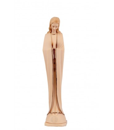 Nossa Senhora de Fátima estilizada marfim com galão 25 cm