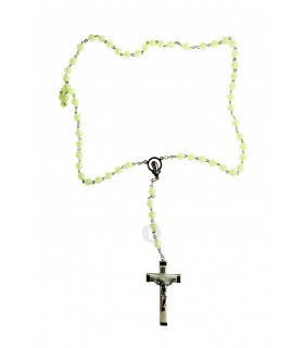 Terço luminoso 7mm com cruz luminosa