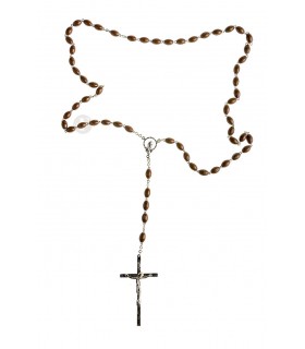 Terço de Plástico Castanho, 6/9mm oval