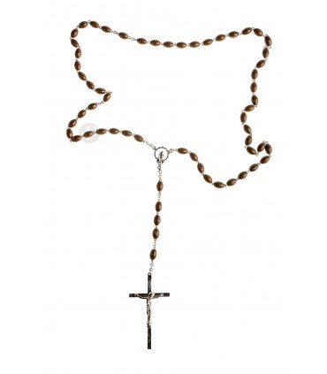 Terço de Plástico Castanho, 6/9mm oval