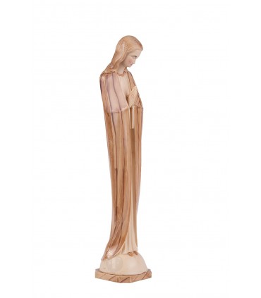 Stylized Our Lady of Fatima, wood painting, 25 cm