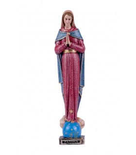 Nossa Senhora de Fátima estilizada pintura granitada com véu 30 cm