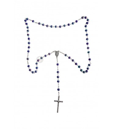 Terço Matizado Azul Forte, 6 mm