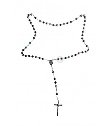 Terço Matizado Preto, 6 mm