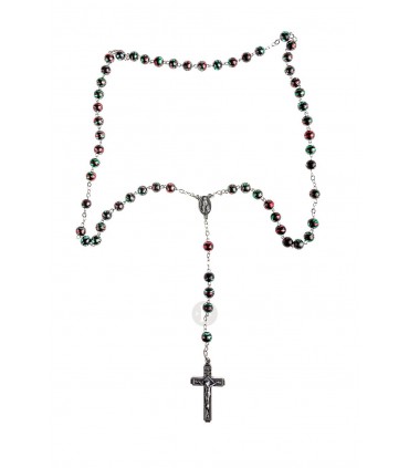 Terço Matizado Preto, 7 mm