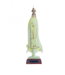 Nossa Senhora de Fátima luminosa com galão 12 cm