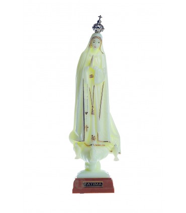Nossa Senhora de Fátima luminosa com galão 18 cm