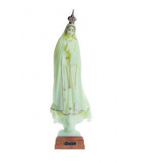Nossa Senhora de Fátima luminosa com galão 28 cm