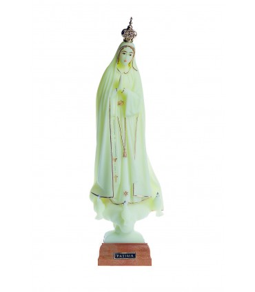 Nossa Senhora de Fátima luminosa com galão 28 cm