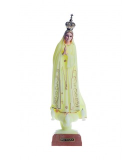 Nossa Senhora de Fátima luminosa olhos cristal 23 cm