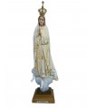 Nossa Senhora de Fátima, pintura a óleo e ouro fino. Olhos cristal, 45 cm
