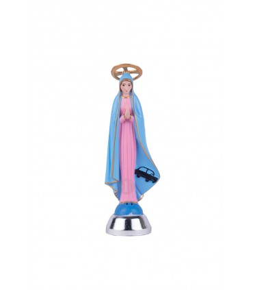 Our Lady of the Road, blue with braid, 9cm