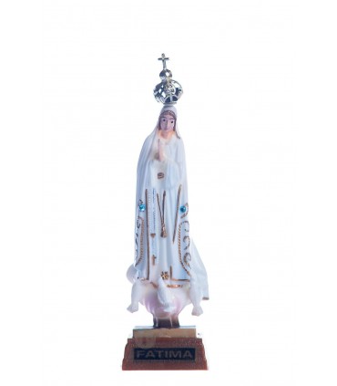 Nossa Senhora de Fátima pintura clássica 9 cm