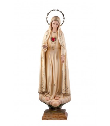 Imaculado Coração de Maria pintura patinada 85 cm