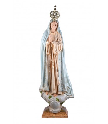 Our Lady of Fatima, granite painting, cristal eyes, 100 cm