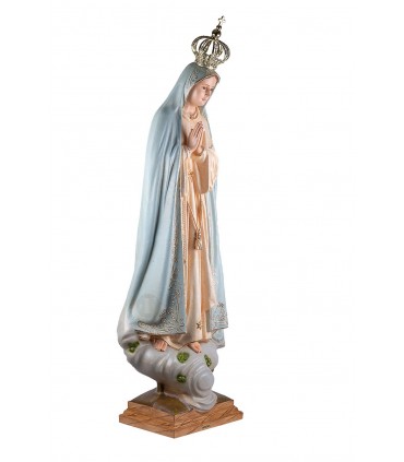 Our Lady of Fatima, granite painting, cristal eyes, 100 cm