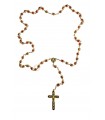 Crystal rosary, grená, golden trim, 7mm