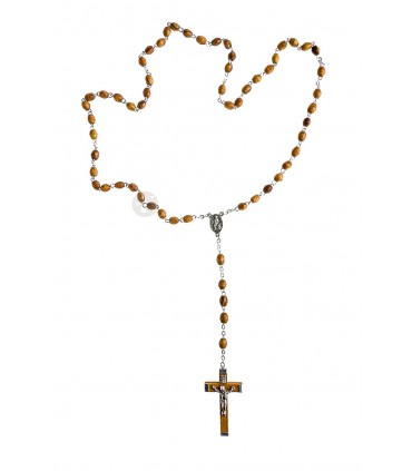 Terço Madeira de Oliveira oval 6/7 mm