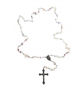 Terço de Cristal transparente 8mm