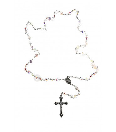 Terço de Cristal transparente 8mm