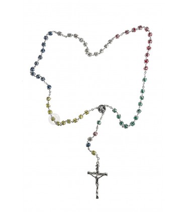 Terço Missionário guarnição prateada 7mm